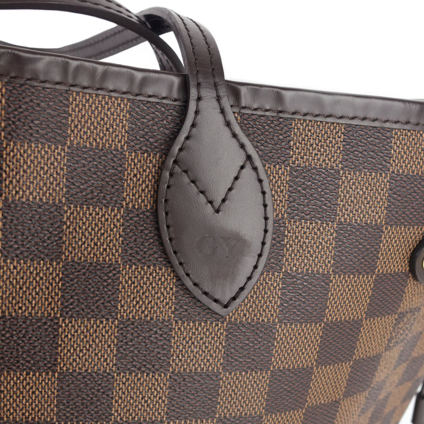 Louis Vuitto Neverfull MM Damier Ebene Canvas Bag with Pouch