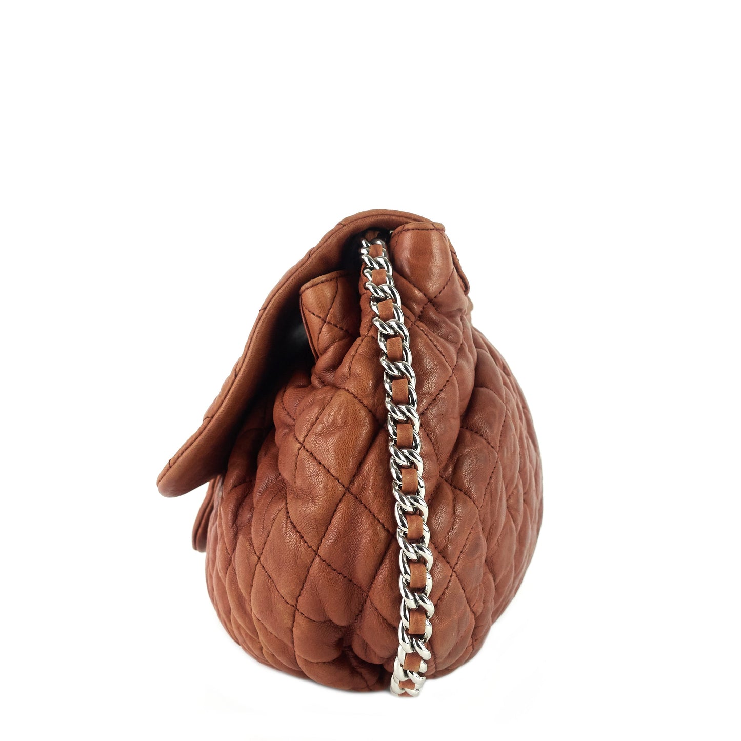 Chanel Chain Around Large Calfskin Leather Flap Bag