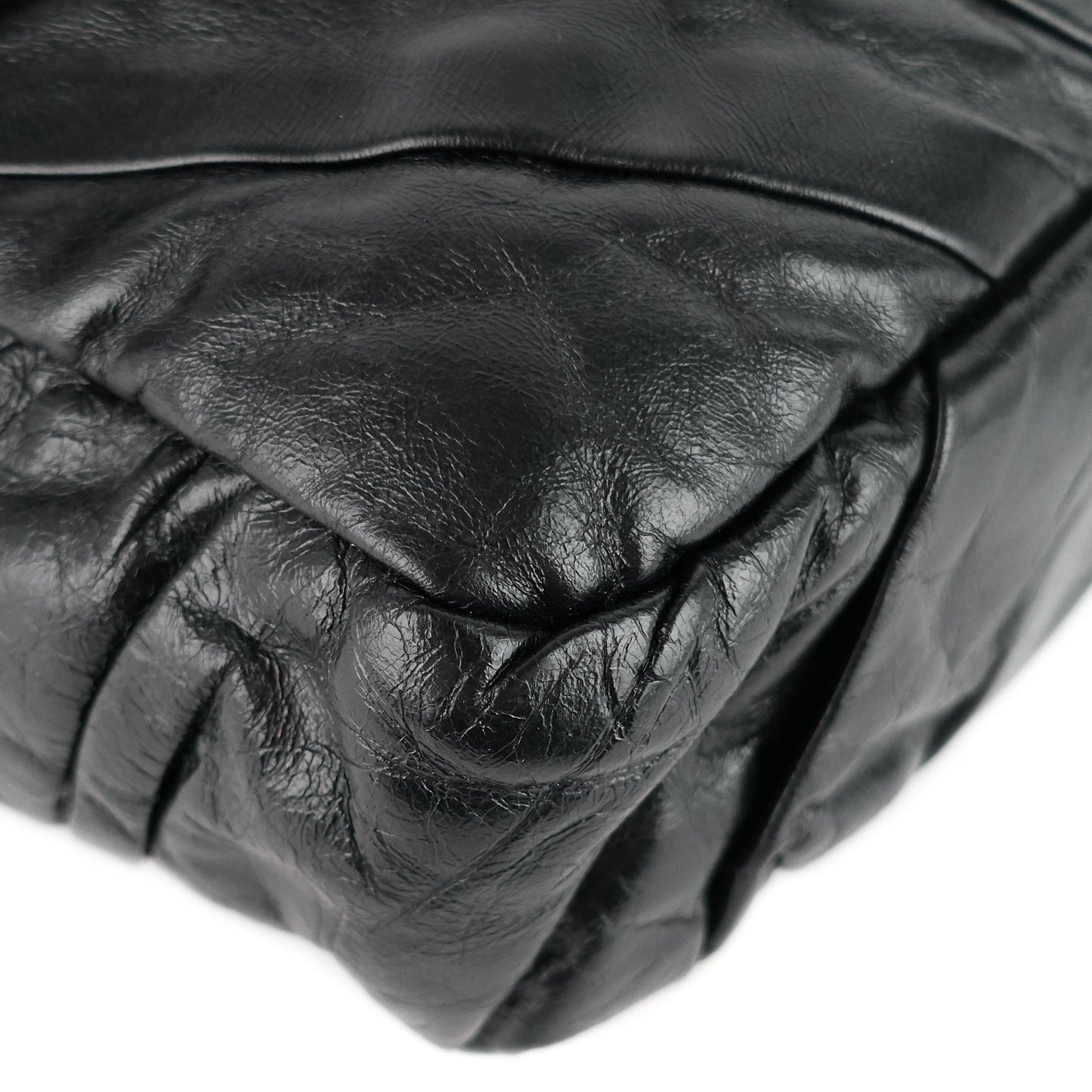 Chanel Twisted Flap Maxi Glazed Calfskin Leather Bag