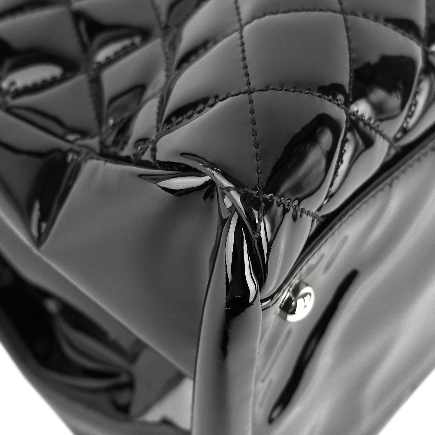 Chanel Just Mademoiselle Large Patent Leather Bag