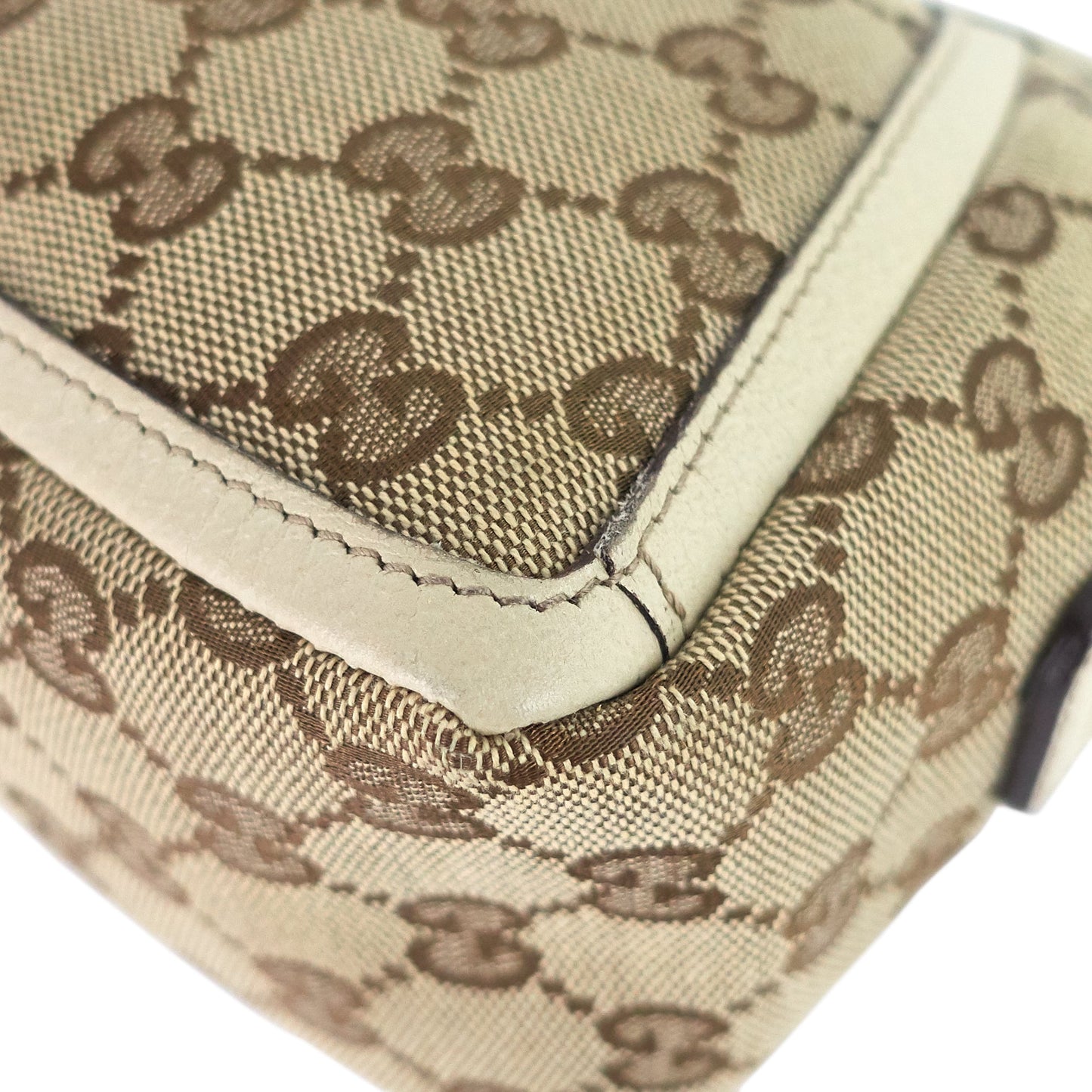 Gucci Abbey D-Ring Monogram Canvas Pochette Bag