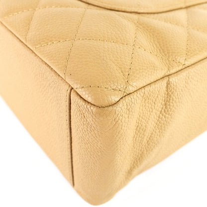 Chanel Petite Shopping Tote Quilted Caviar Leather Bag