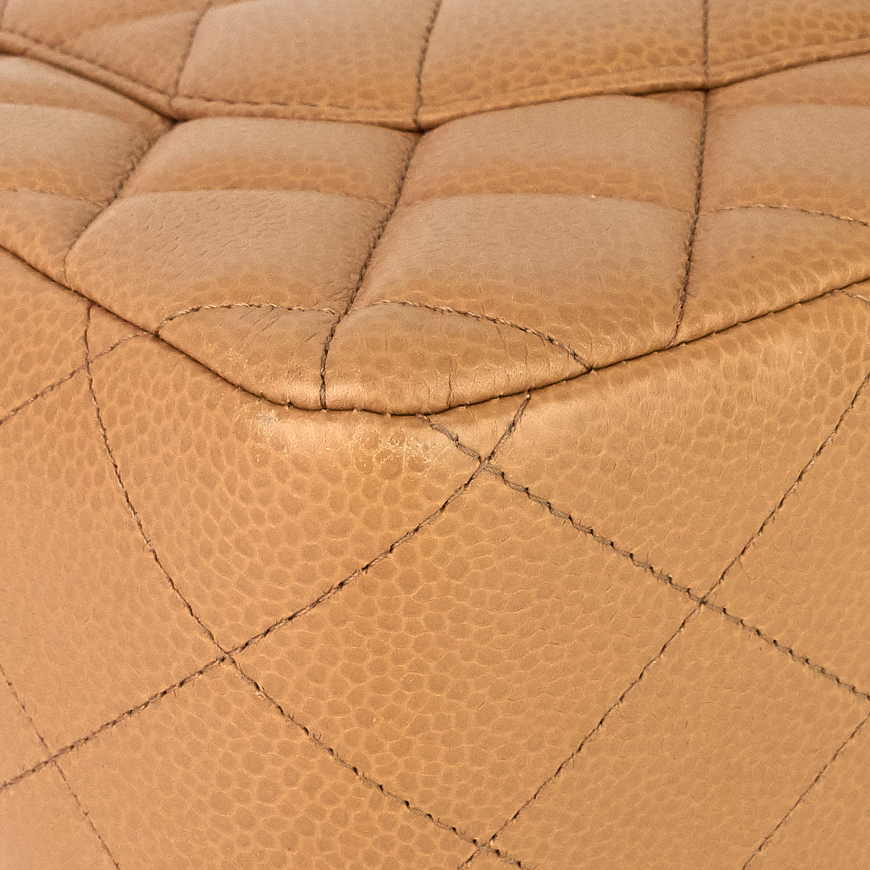 Chanel Double Flap Quilted Caviar Leather Bag