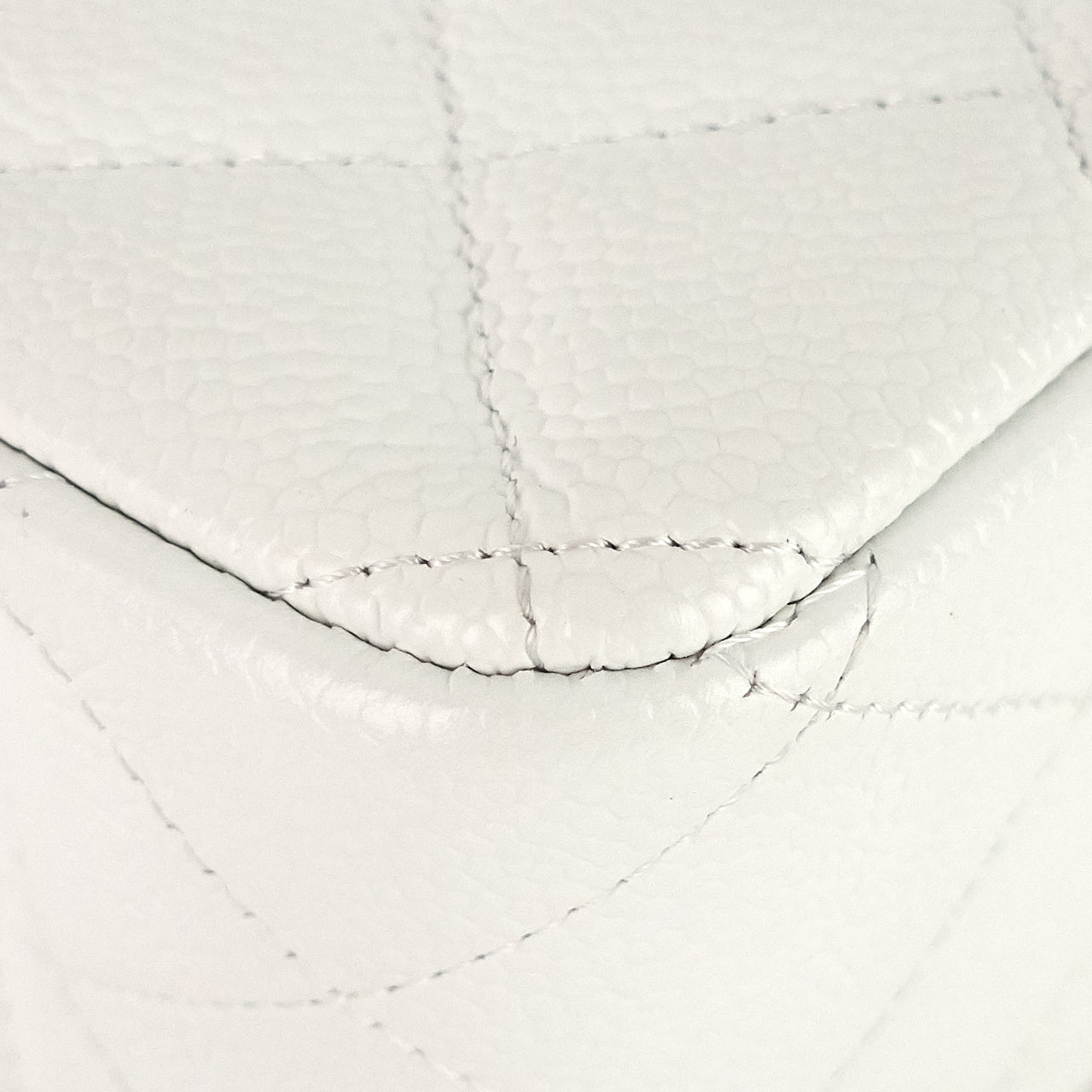 Chanel Double Flap Quilted Caviar Leather Bag