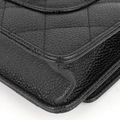 Chanel WOC Pebbled Caviar Leather Wallet on Chain Bag
