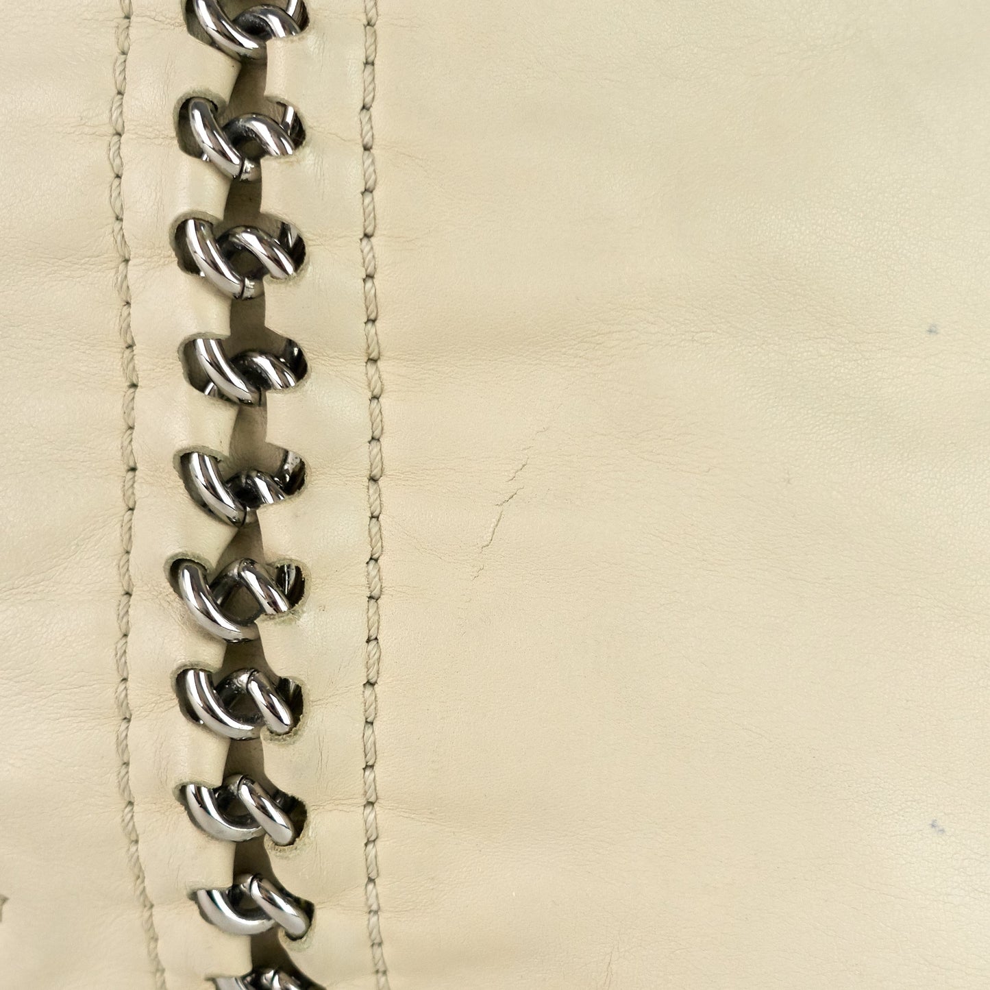 Chanel Modern Chain Zip Leather Tote Bag