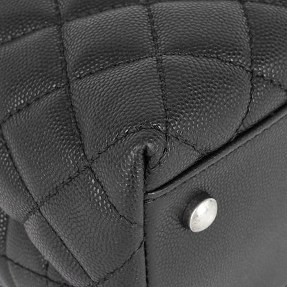 Chanel CC Coco Small Caviar and Lizard-Embossed Calfskin Top Handle Bag