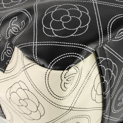 Chanel Coated Canvas Camellia Large Shopping Tote Bag