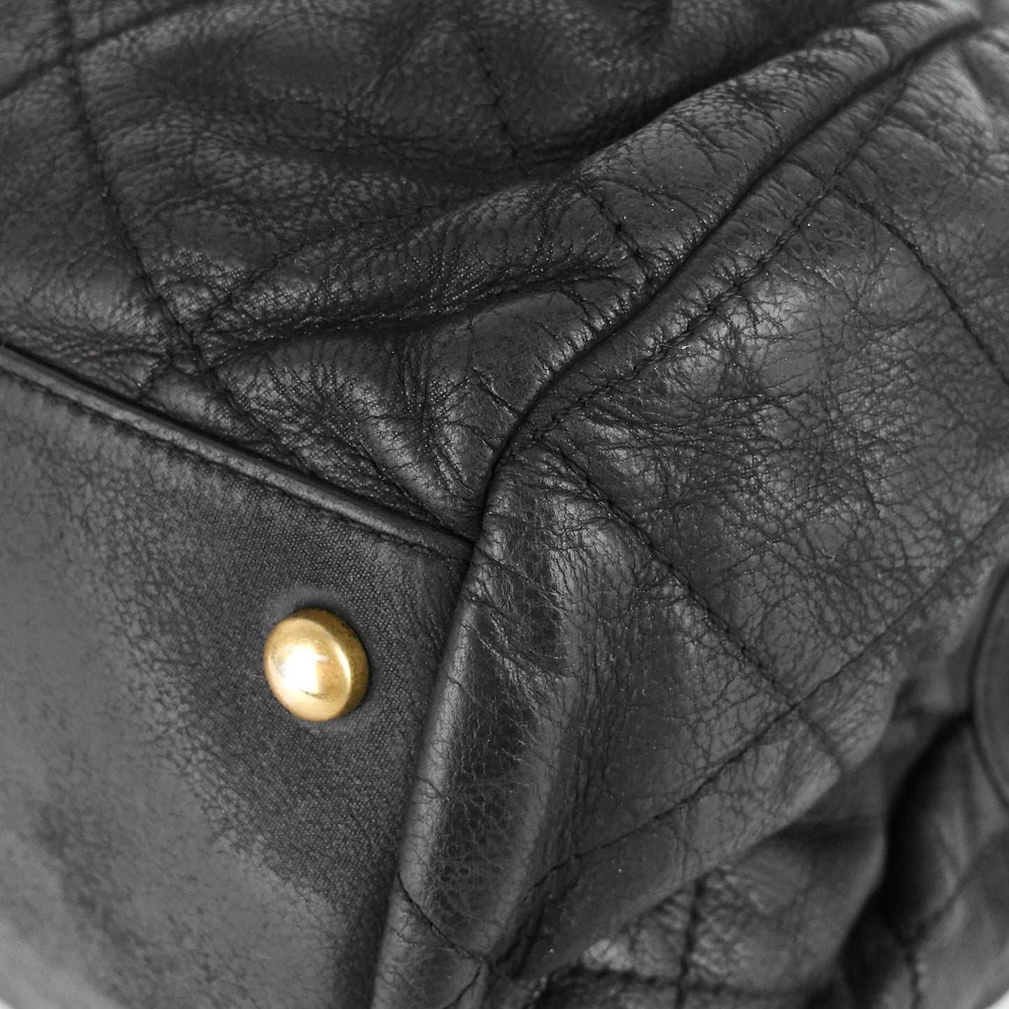 Chanel Chic Quilted Iridescent Calfskin Leather Bowling Bag