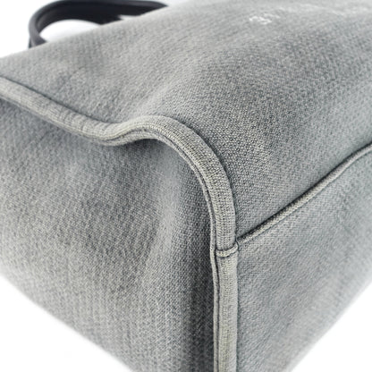 Chanel Deauville Medium Canvas Shopping Tote Bag