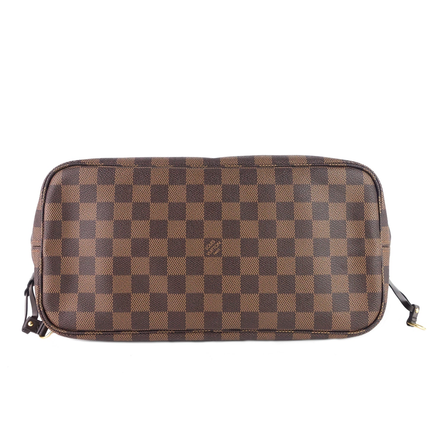 Louis Vuitto Neverfull MM Damier Ebene Canvas Bag with Pouch