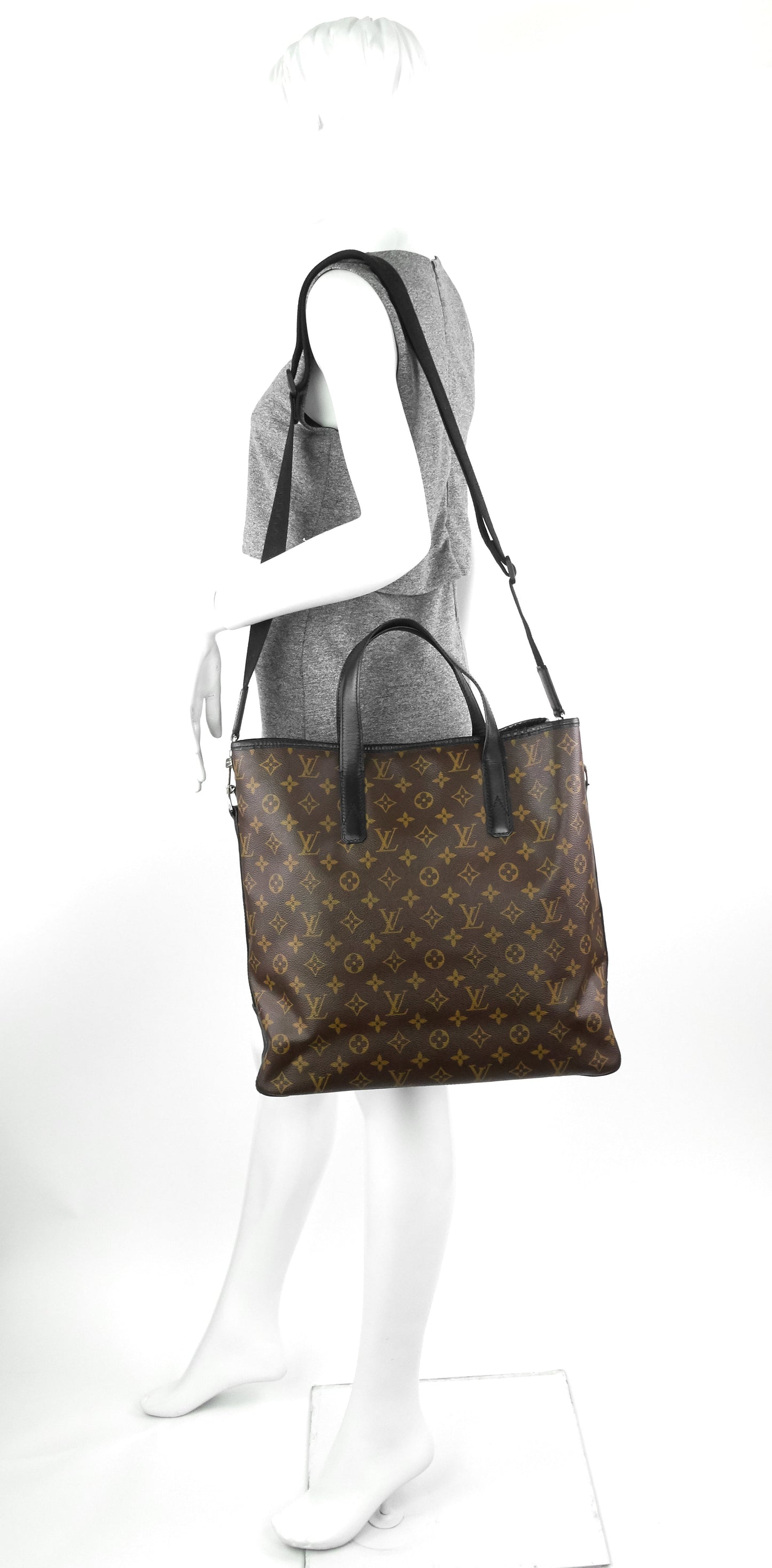 Louis Vuitto Davis Monogram Macassar Canvas Tote Bag