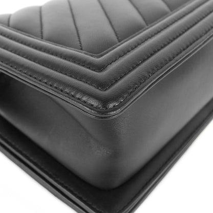 Chanel Boy Medium Chevron Quilted Calfskin Leather Bag