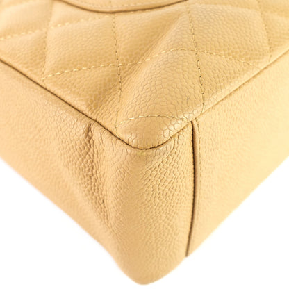 Chanel Petite Shopping Tote Quilted Caviar Leather Bag