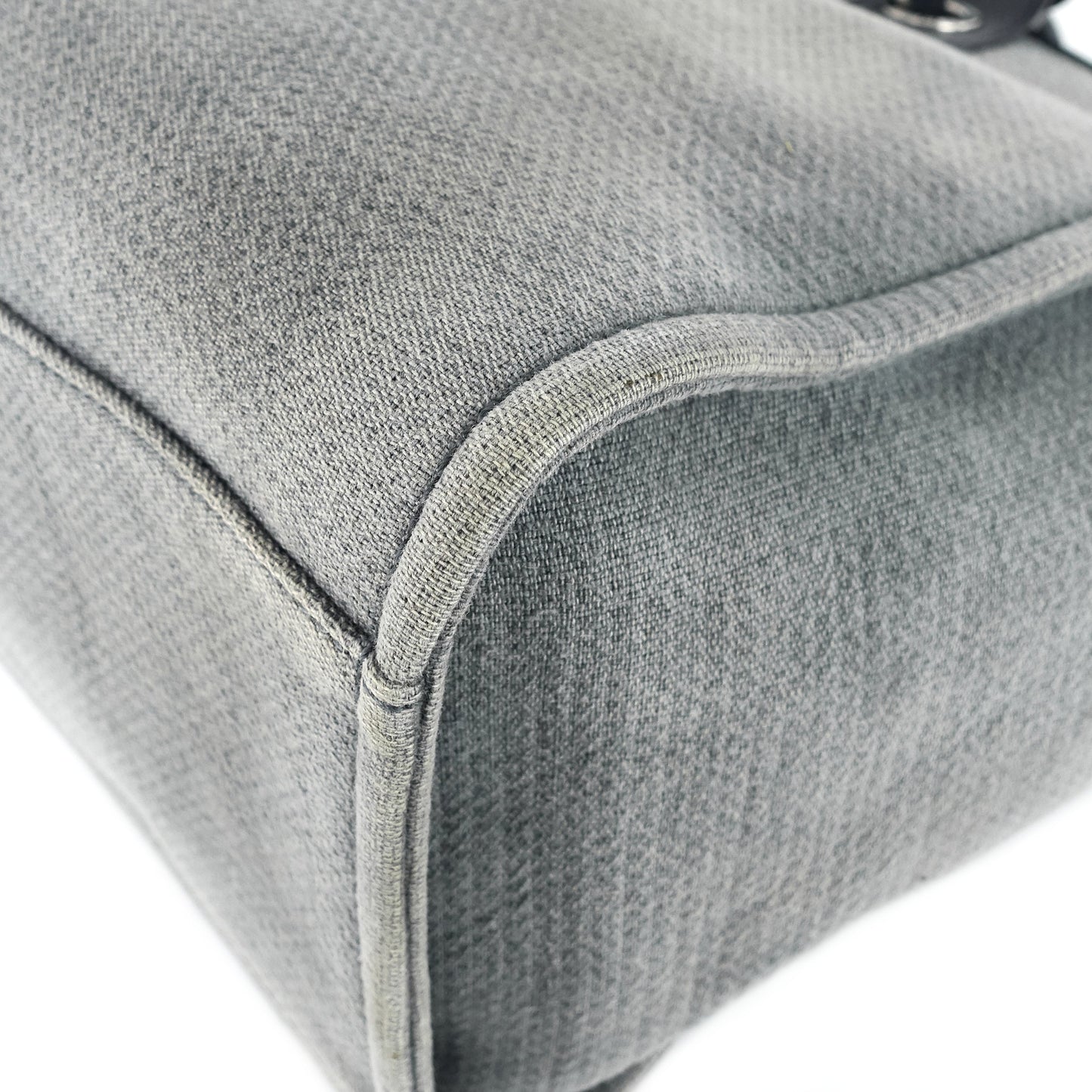Chanel Deauville Medium Canvas Shopping Tote Bag