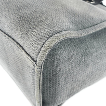 Chanel Deauville Medium Canvas Shopping Tote Bag
