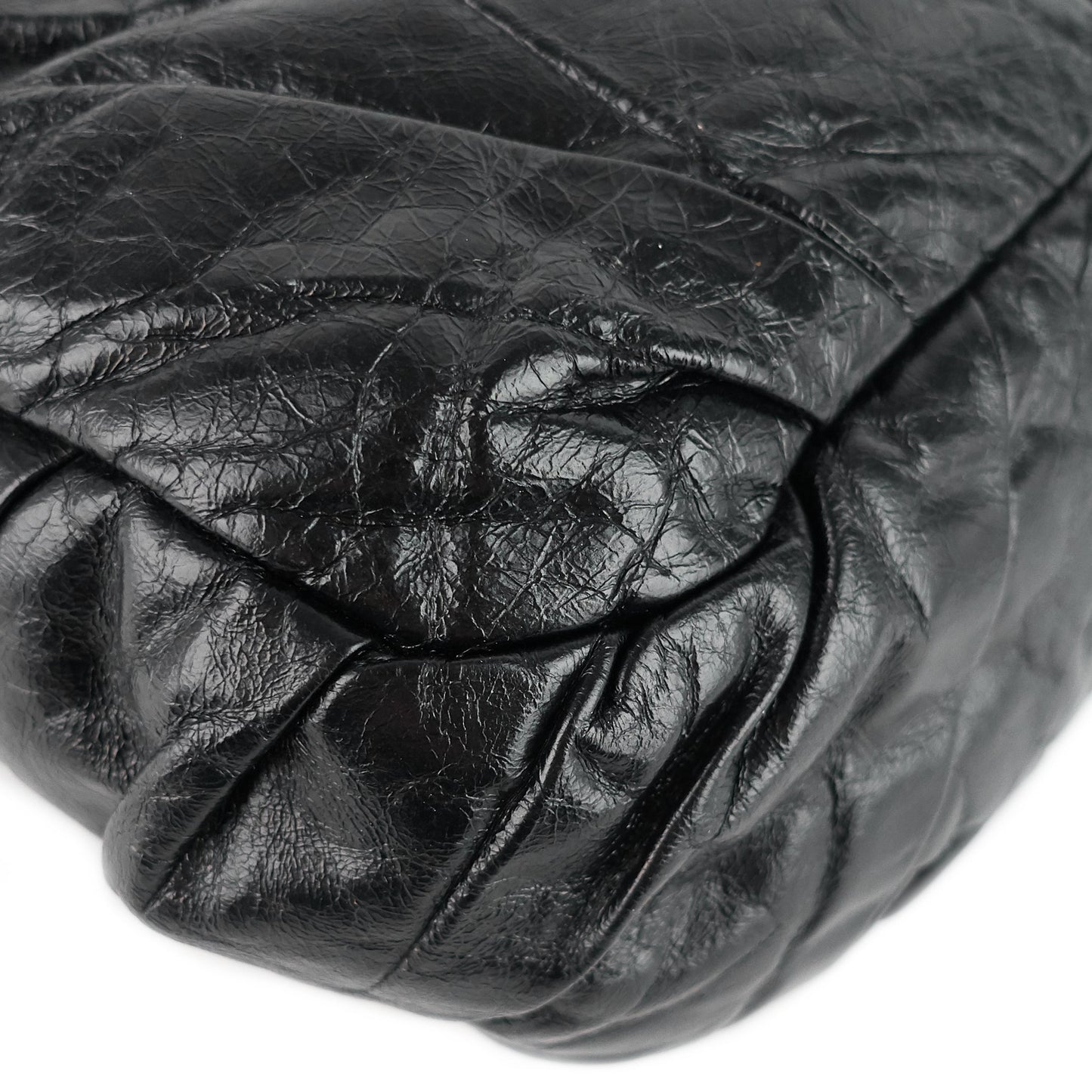 Chanel Twisted Flap Maxi Glazed Calfskin Leather Bag