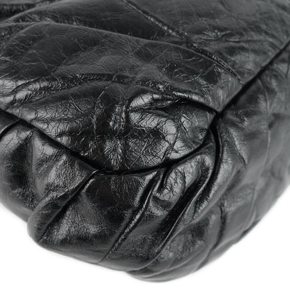 Chanel Twisted Flap Maxi Glazed Calfskin Leather Bag