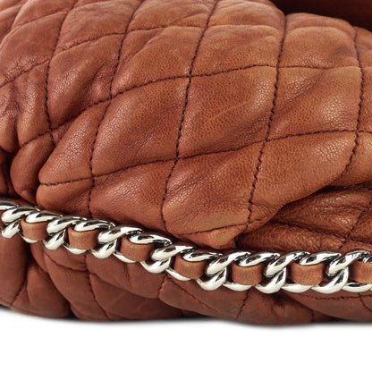 Chanel Chain Around Large Calfskin Leather Flap Bag