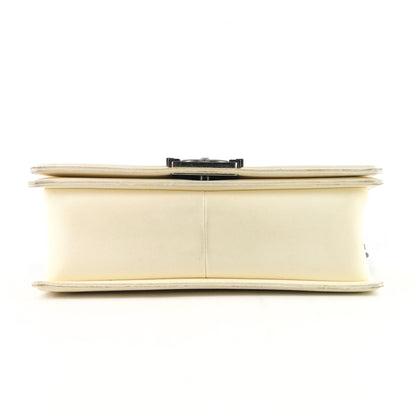 Chanel Boy Old Medium Lambskin Leather Bag
