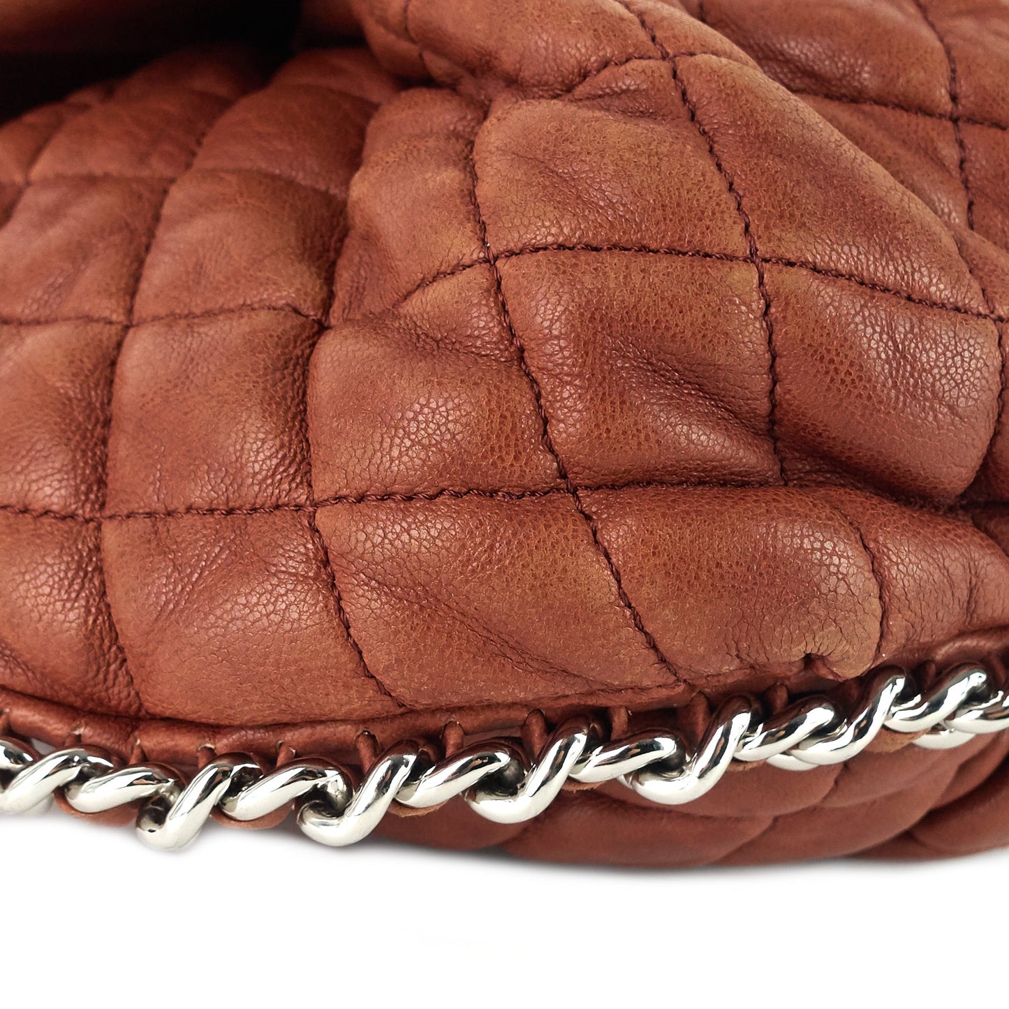 Chanel Chain Around Large Calfskin Leather Flap Bag