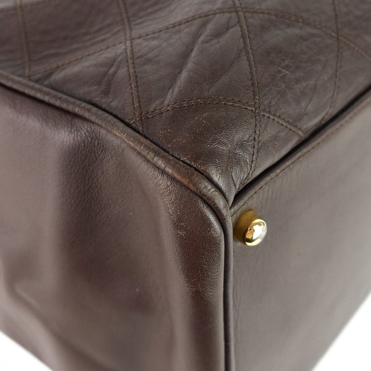Chanel Vintage Supermodel Weekender Large Calfskin Leather Bag