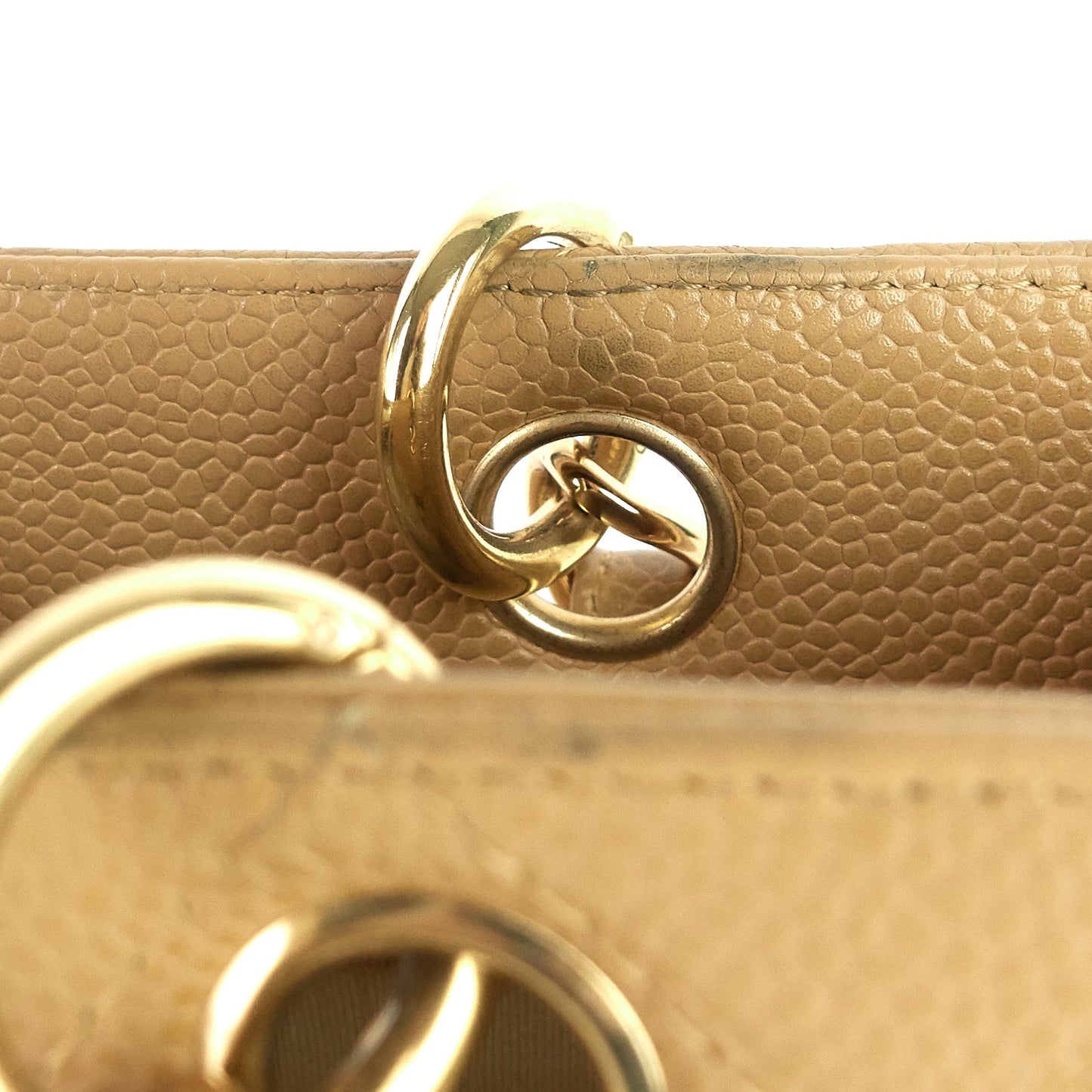Chanel Petite Shopping Tote Quilted Caviar Leather Bag