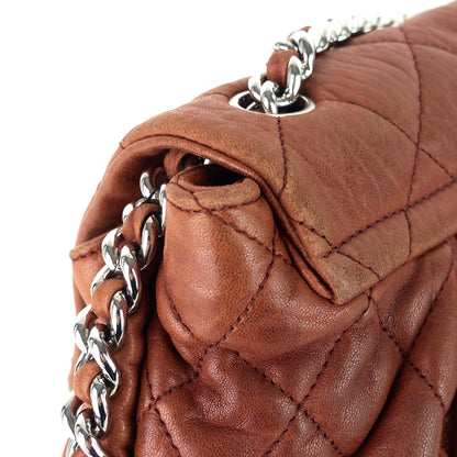 Chanel Chain Around Large Calfskin Leather Flap Bag