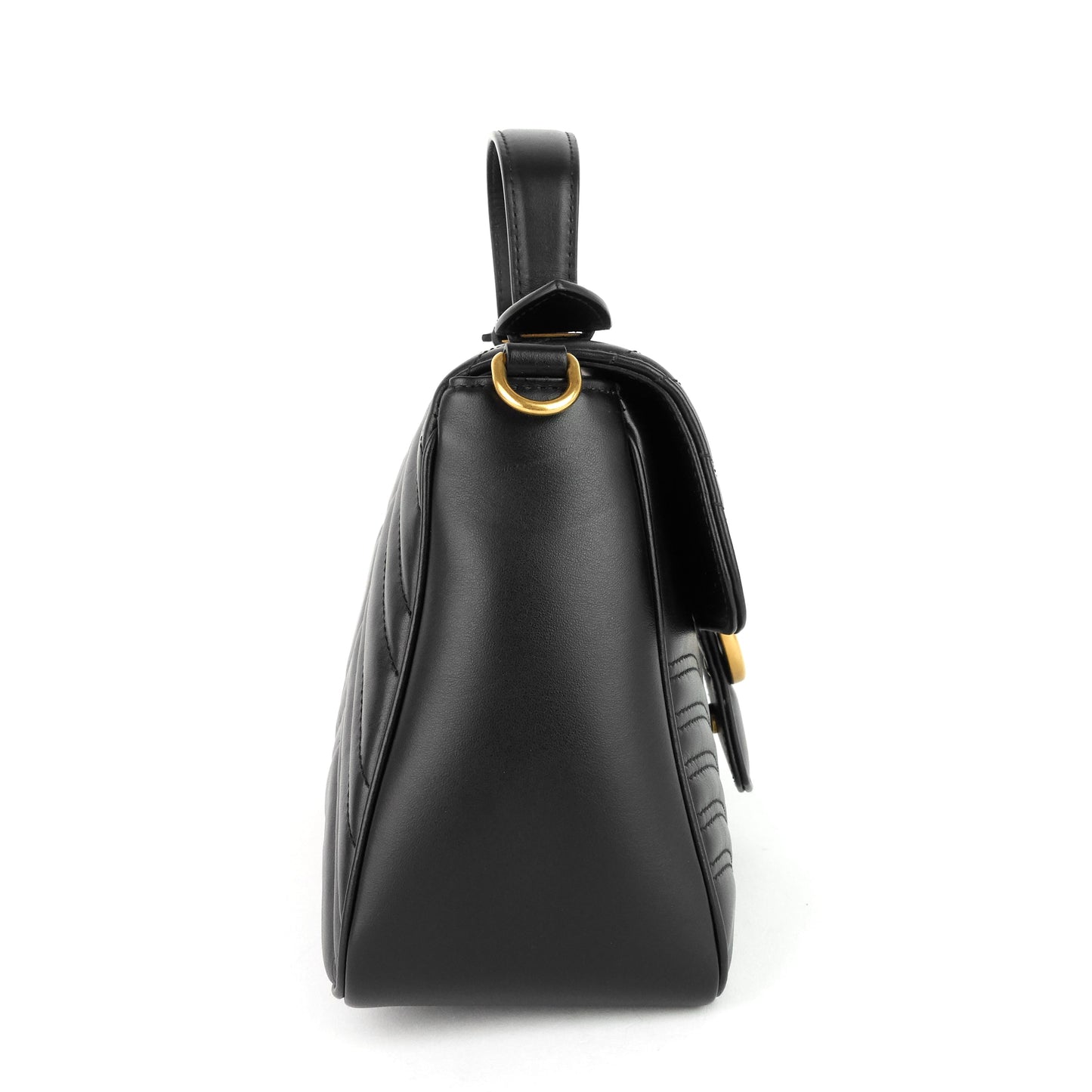 Gucci GG Marmont Small Matelass� Calfskin Top Handle Shoulder Bag
