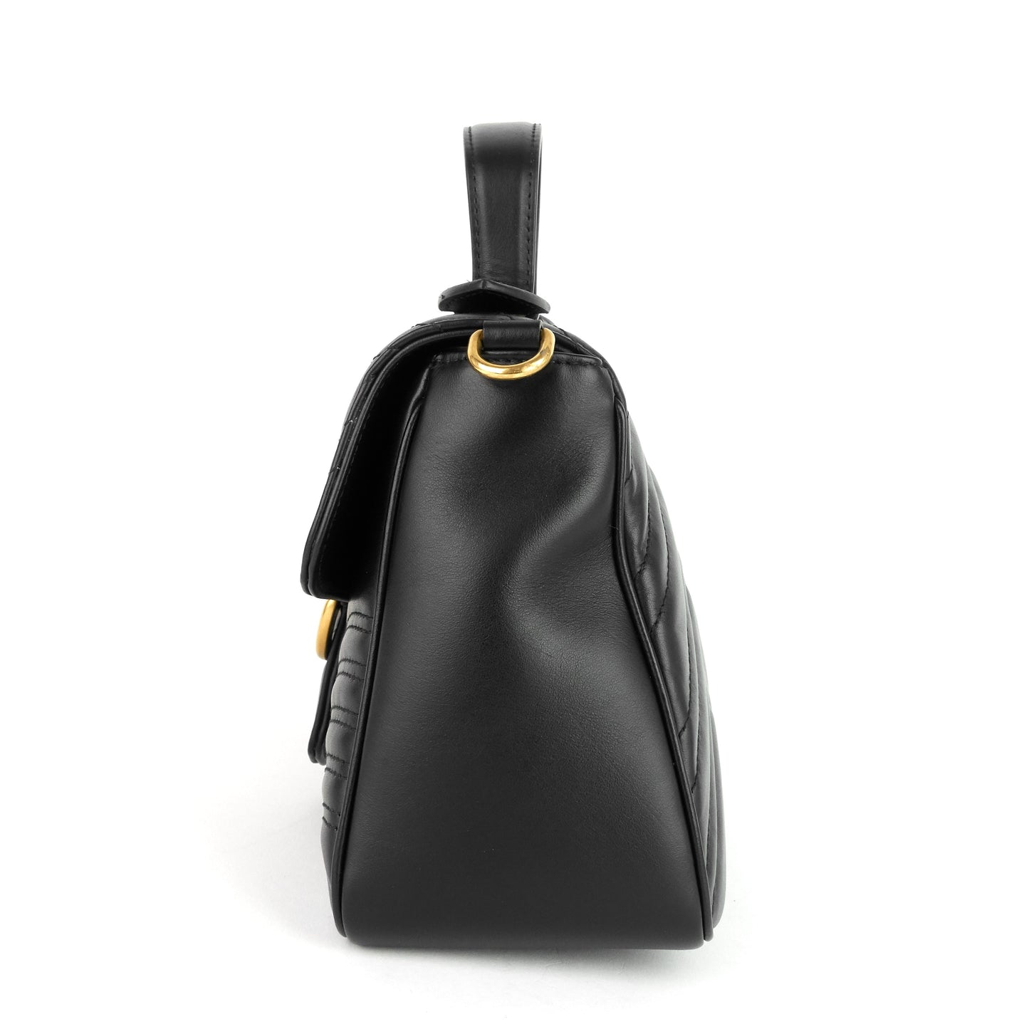 Gucci GG Marmont Small Matelass� Calfskin Top Handle Shoulder Bag