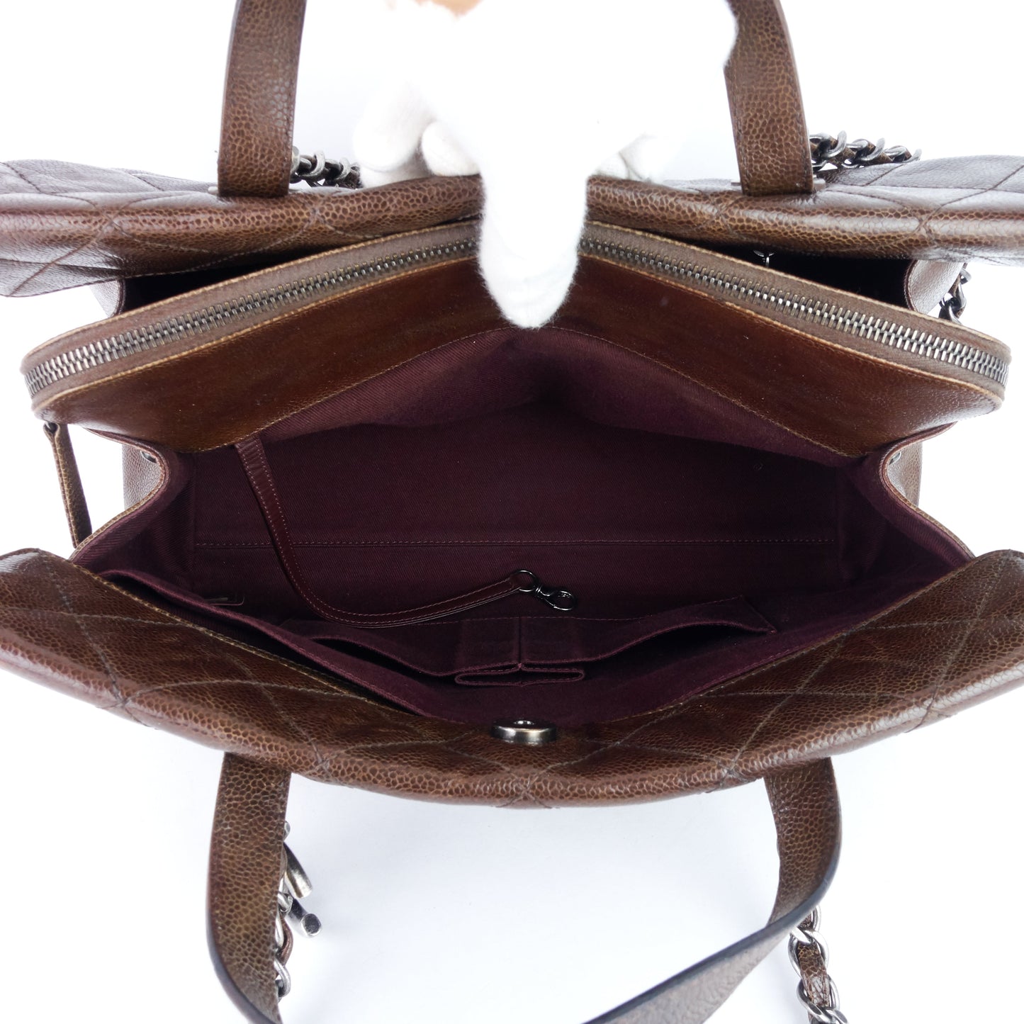 Chanel CC Crave Glazed Caviar Tote Bag