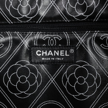 Chanel Coated Canvas Camellia Large Shopping Tote Bag