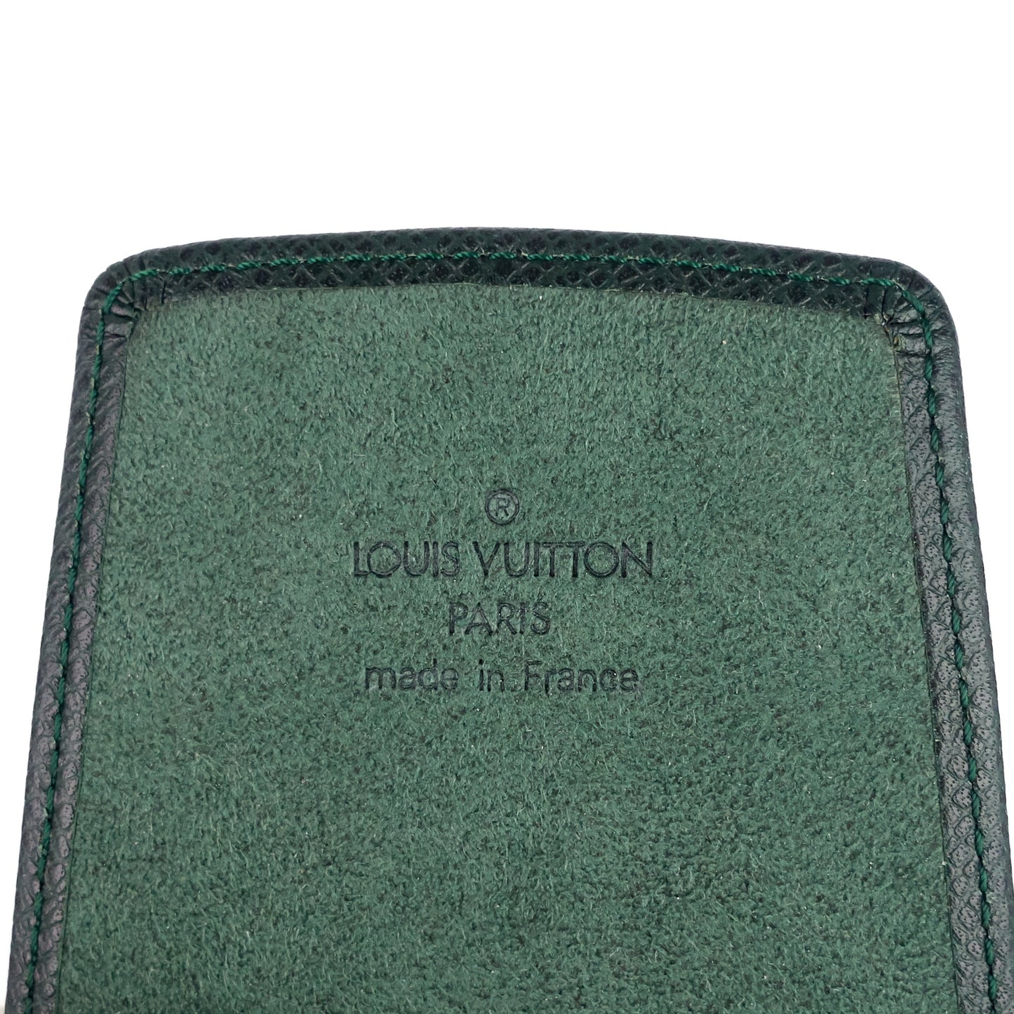 Louis Vuitto Green Taiga Leather Pen Holder