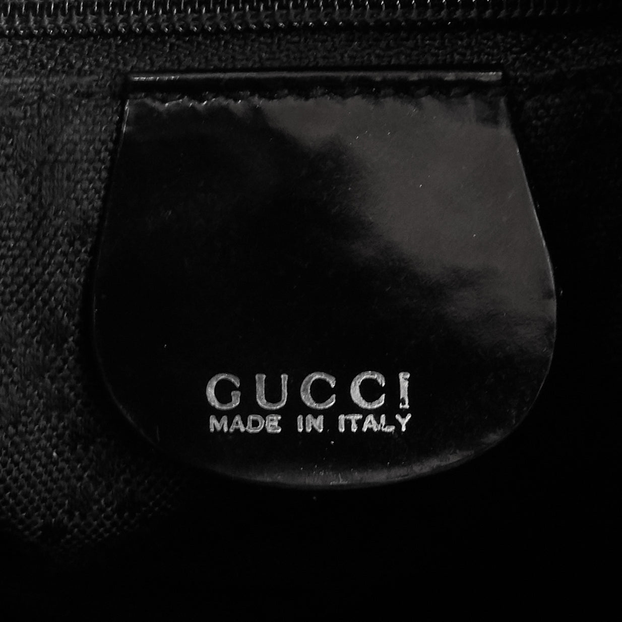 Gucci Nylon Bamboo Handle Drawstring Bucket Bag