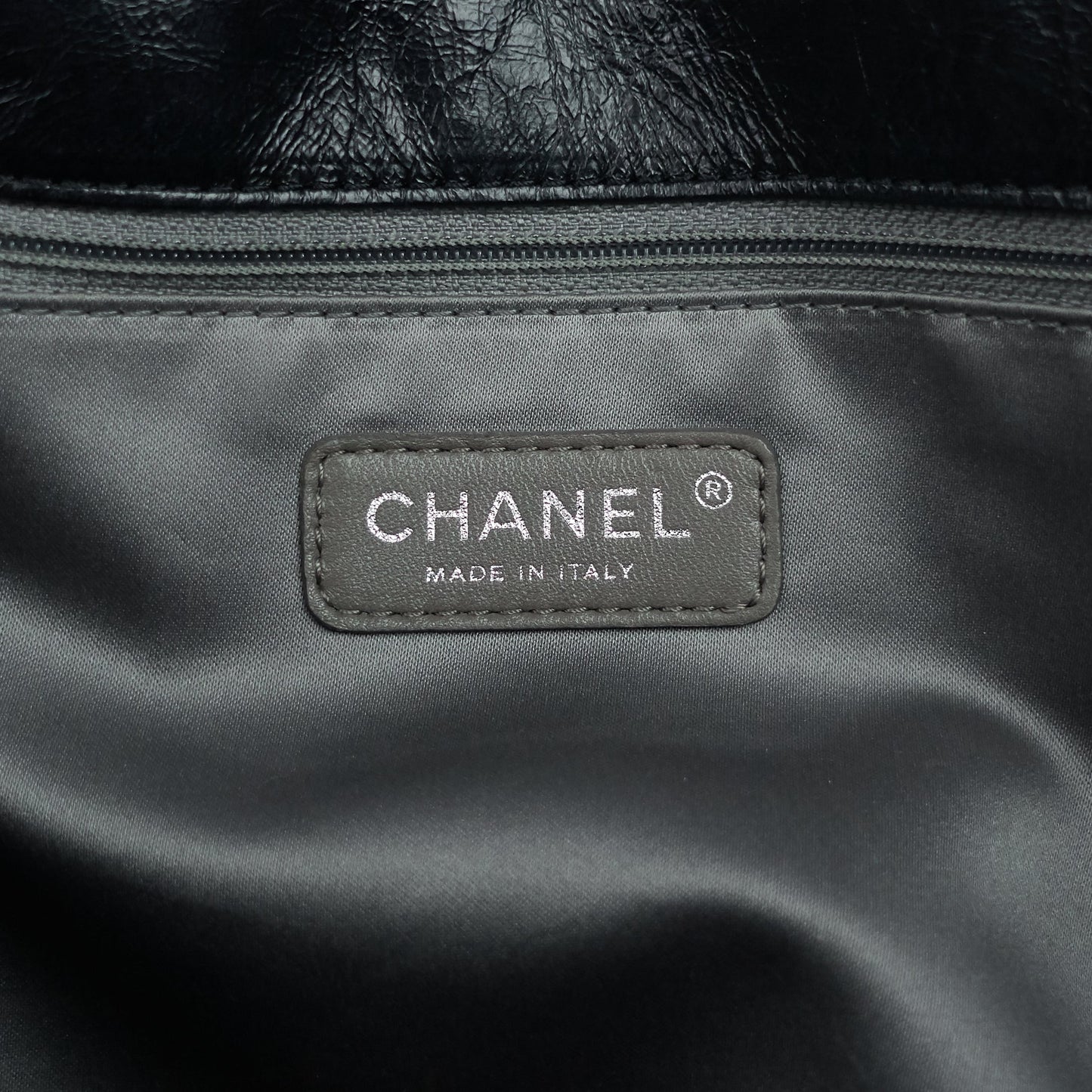 Chanel Twisted Flap Maxi Glazed Calfskin Leather Bag