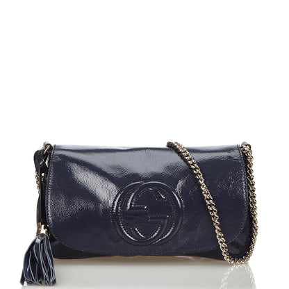 Gucci Soho Mini Patent Leather Crossbody Bag