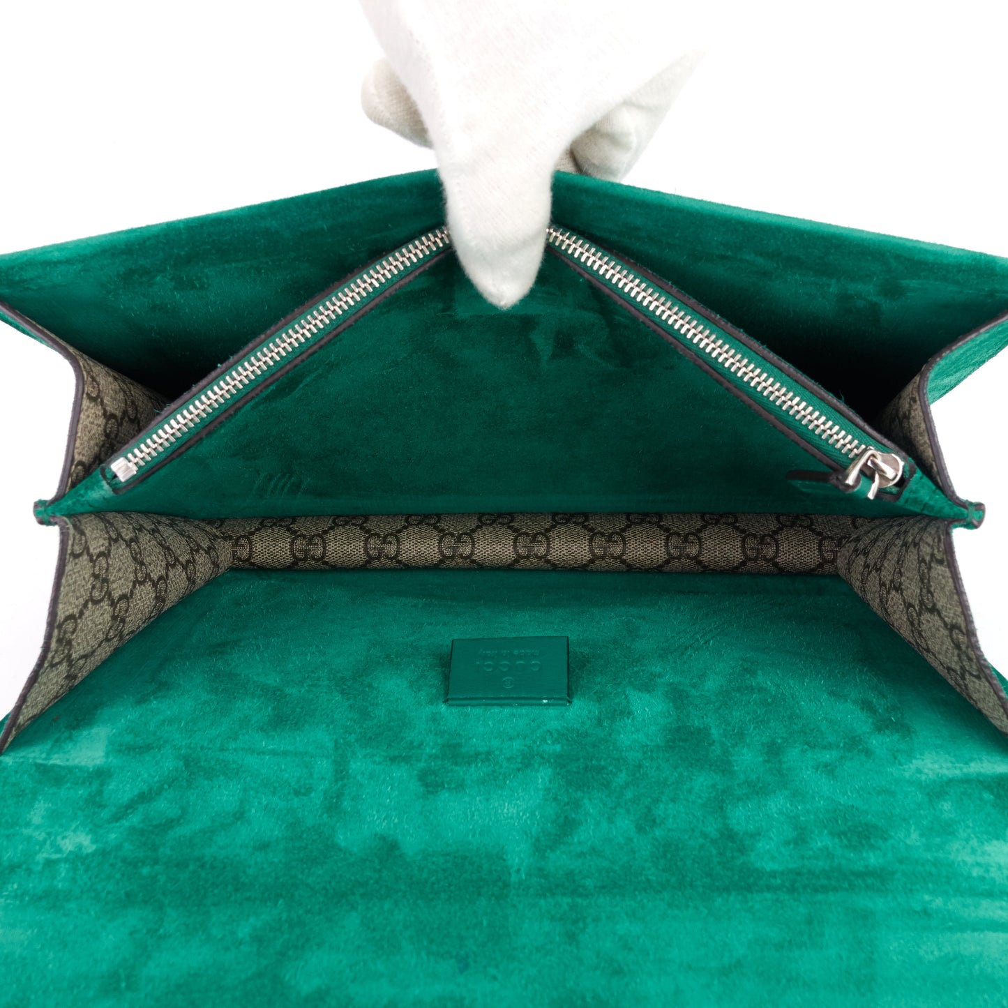 Gucci Dionysus Medium Suede and Embroidered Supreme Canvas Bag