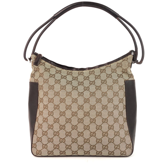 Gucci GG Canvas and Leather Shoulder Bag