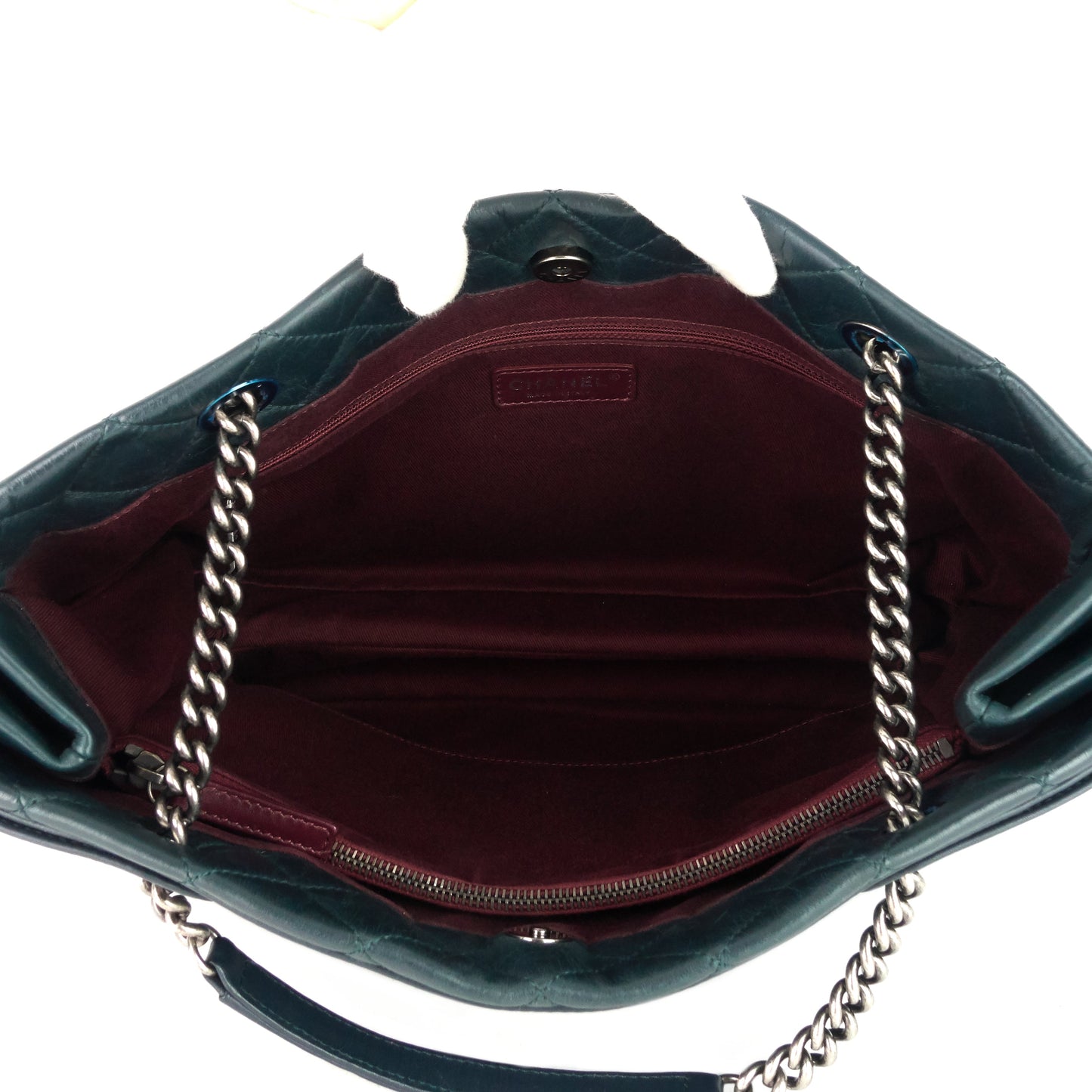 Chanel Glazed Calfskin Leather Shopping Tote Bag