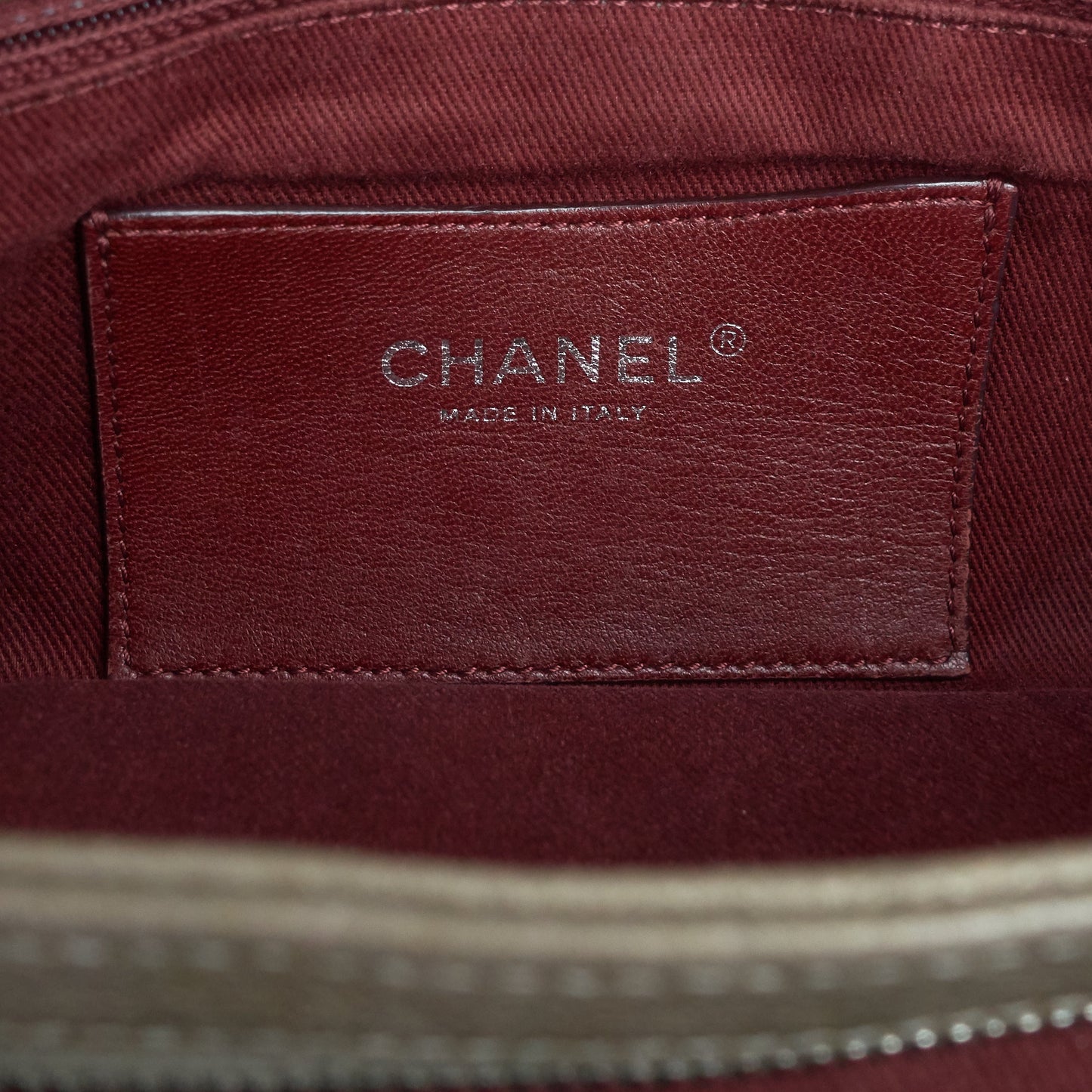 Chanel Just Mademoiselle Medium Caviar Leather Bowler Bag