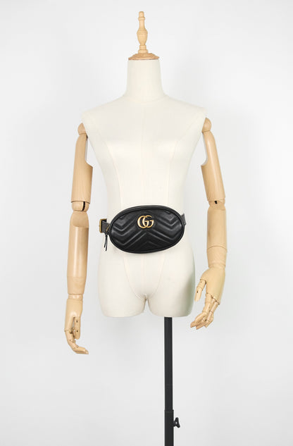 Gucci Marmont Calfskin Leather Belt Bag