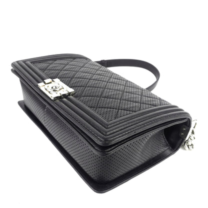 Chanel Perforated Lambskin Leather New Medium Boy Bag