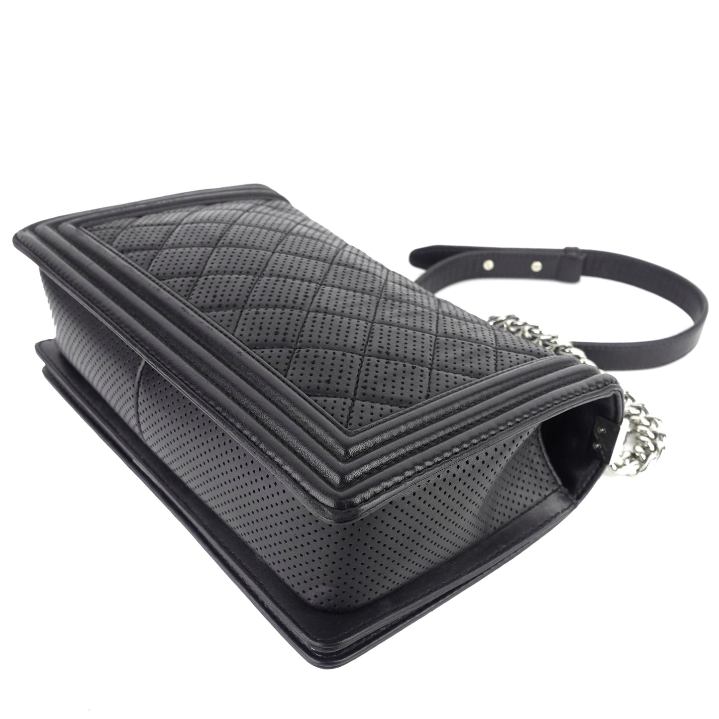 Chanel Perforated Lambskin Leather New Medium Boy Bag