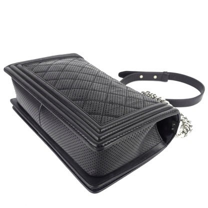 Chanel Perforated Lambskin Leather New Medium Boy Bag