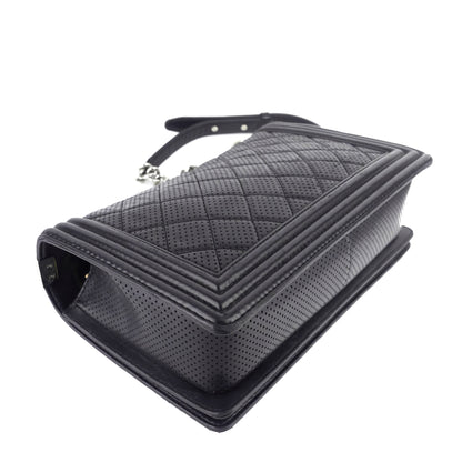 Chanel Perforated Lambskin Leather New Medium Boy Bag