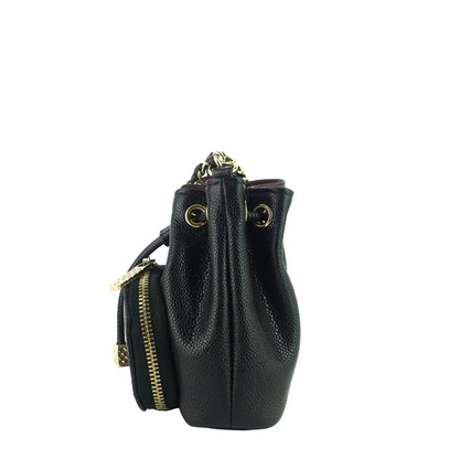 Chanel Mini CC Bucket Pocket Caviar Leather Bag
