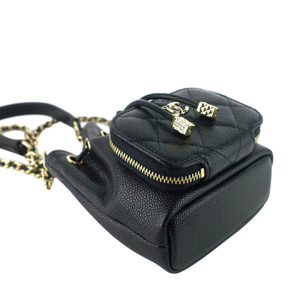 Chanel Mini CC Bucket Pocket Caviar Leather Bag