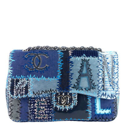 Chanel Denim Patchwork Limited Edition Jumbo Flap Bag