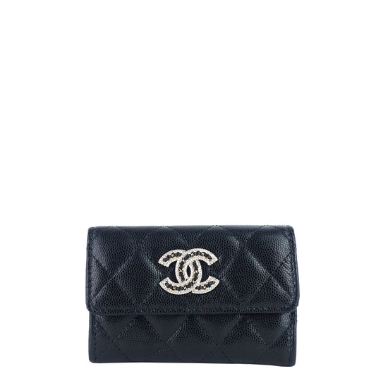 Chanel 23P XL Caviar Leather Card Holder