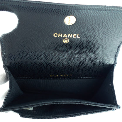 Chanel 23P XL Caviar Leather Card Holder